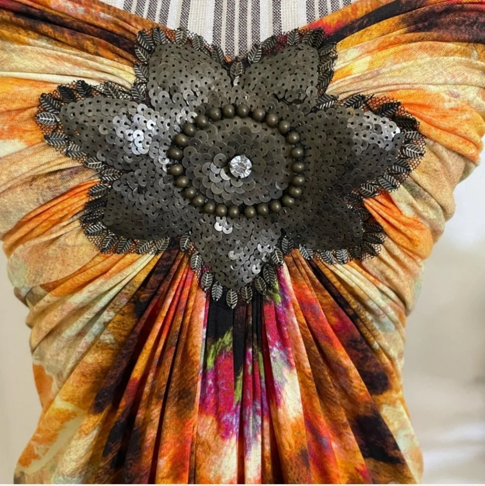 Sky Brand Bohemian Strapless Maxi Dress Resort Wear Small - Picture 3 of 9